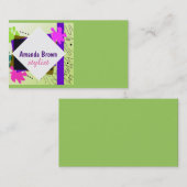 Visitenkartenvorlage farbenfrohe skurrile Kunst Visitenkarte (Vorne/Hinten)