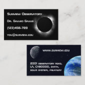 Visitenkartenvorlage für Astronomen Visitenkarte (Vorne/Hinten)