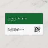 Visitenkartenvorlage mit QR-Code | DP7 Visitenkarte (Rückseite)