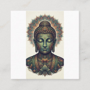 VisitenkartePeaceful Buddha Dhamma Art - Professio Quadratische Visitenkarte