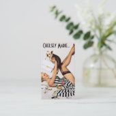 VisitenkarteRetro Pinup Visitenkarte (Stehend Vorderseite)