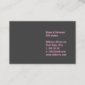 Visitenkarteschablone Dame Boss Bold - Visitenkarte (Rückseite)