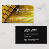 Visitenkarteschablone des Netz-Design-1 (Gold) Visitenkarte (Vorne/Hinten)