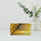 Visitenkarteschablone des Netz-Design-1 (Gold) Visitenkarte (Stehend Vorderseite)