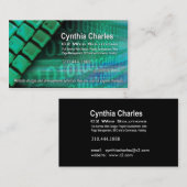 Visitenkarteschablone des Netz-Design-1 (Grün) Visitenkarte (Vorne/Hinten)