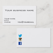 Visitenkarteschablone mit Sozialmediumikonen Visitenkarte (Vorne/Hinten)