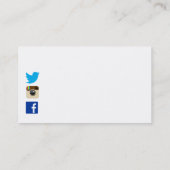 Visitenkarteschablone mit Sozialmediumikonen Visitenkarte (Rückseite)