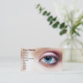 Visitenkarteschablonen-Augenmake-up Visitenkarte (Stehend Vorderseite)