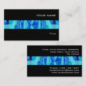 Visitenkarteschwarzes des blauen Streifens der Visitenkarte (Vorne/Hinten)