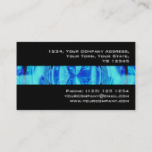 Visitenkarteschwarzes des blauen Streifens der Visitenkarte (Rückseite)