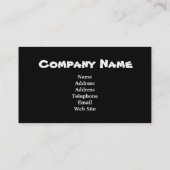 VisitenkarteZebra Visitenkarte (Rückseite)