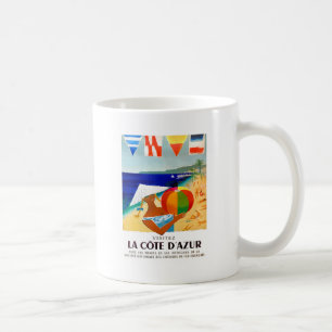 Visitez La-Cote d'Azur Franzose-Reise-Plakat 1957 Kaffeetasse