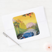 Visitez La Grece en Auto Quadratischer Aufkleber (Umschlag)