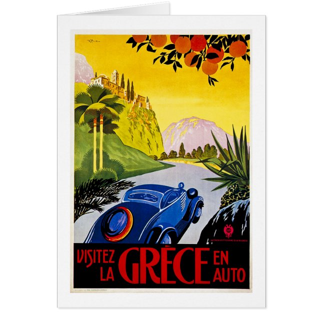 Visitez La Grece en-Auto - Vintages Reise-Plakat (Vorne)