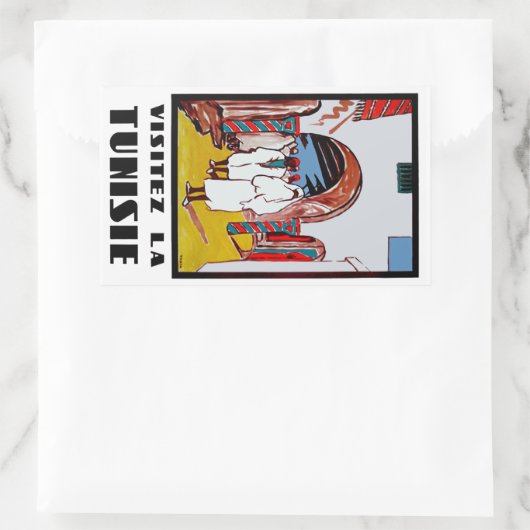 Visitez La Tunisie Rechteckiger Aufkleber (Tasche)
