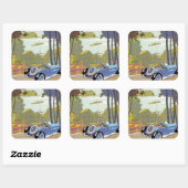 Visitez l'Espagne (Besuch Spanien) Quadratischer Aufkleber (Blatt)