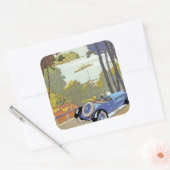 Visitez l'Espagne (Besuch Spanien) Quadratischer Aufkleber (Umschlag)