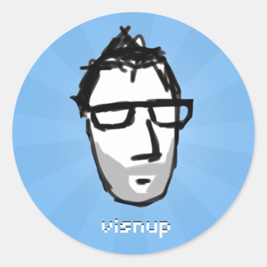 Visnu-Aufkleber (blau) Runder Aufkleber (Vorderseite)