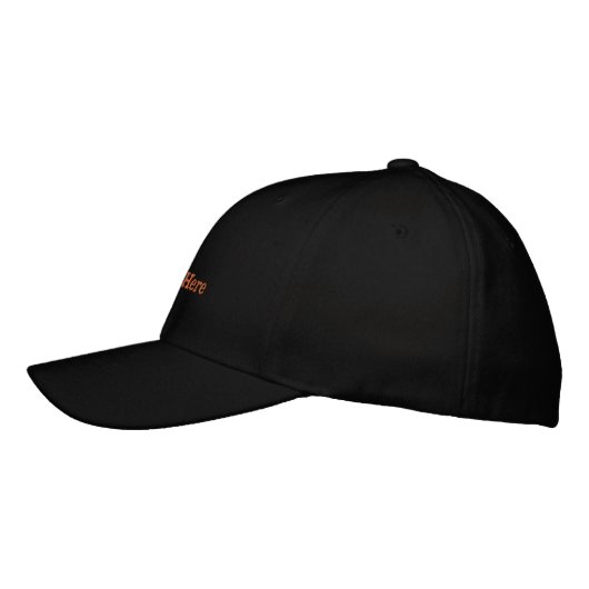 Visor Black Flexfit Wool Cap Nice bestickter Hut (Links)