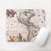 Visscher-Karte der Neuen Welt Mousepad (Mit Mouse)