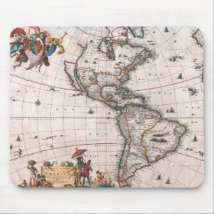 Visscher-Karte der Neuen Welt Mousepad