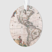 Visscher-Karte der Neuen Welt Ornament (Vorderseite)