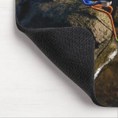 Vissende Fubby op een steen. Mousepad (Ecke)