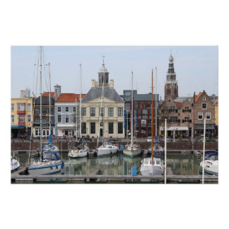 Vissershaven Blick, Vlissingen, Niederlande Poster
