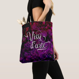 Vissi d'arte Tosca Edelsteinstruktur überdruckt Tasche