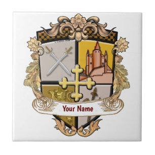 Vista Cross Shield Nachname Fliese