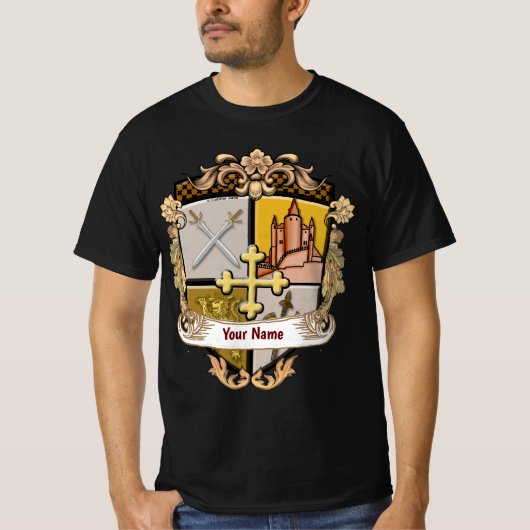 Vista Cross Shield Surname T-Shirt (Vorderseite)