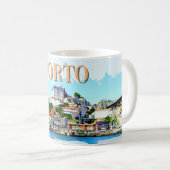 Vista del rio Douro porto portugal Kaffeetasse (VorderseiteRechts)