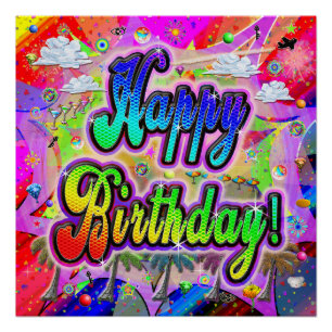 Vista Express Birthday Glossy Poster