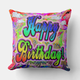Vista Express Happy Birthday Pillow Kissen