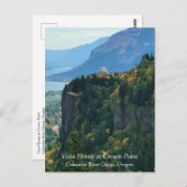Vista House at Crown Point, Oregon Postcard Postkarte (Vorne/Hinten)