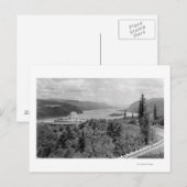 Vista House & Crown Point auf dem Columbia River Postkarte (Vorne/Hinten)