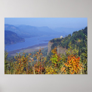 Vista House, High on Crown Point an der Mündung Poster