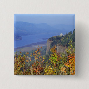 Vista House, hoch auf Crown Point an der Mündung Button