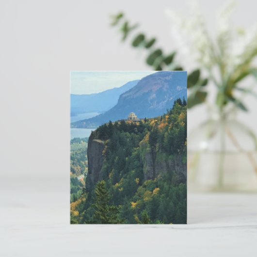 Vista House in Crown Point, Oregon Postkarte (Stehend Vorderseite)