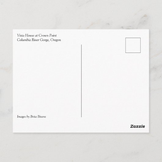 Vista House in Crown Point, Oregon Postkarte (Rückseite)