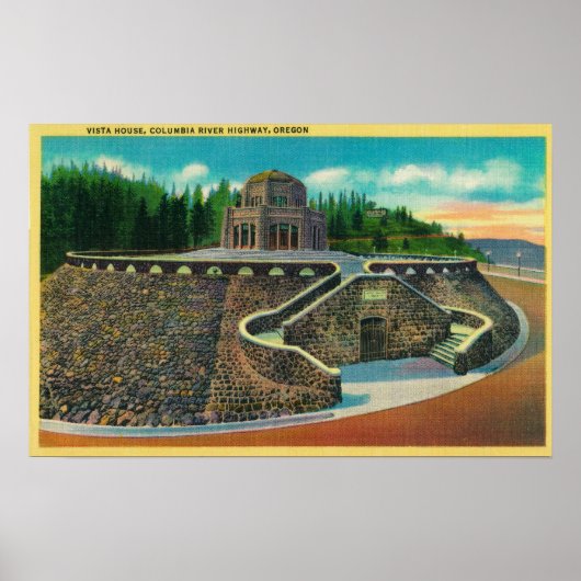 Vista House on Columbia River, Oregon Poster (Vorne)