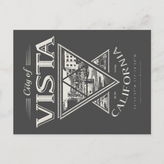 VISTA - SAN DIEGO KALIFORNIA POSTKARTE (Vorderseite)