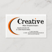 Vistenkarte "Creative" Visitenkarte (Rückseite)