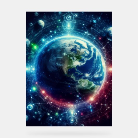 Visual Multiverse Theory Parallel Universes on a Acrylschild (Vorderseite)