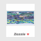 Visualisierung der globalen Winde. Aufkleber (Blatt)