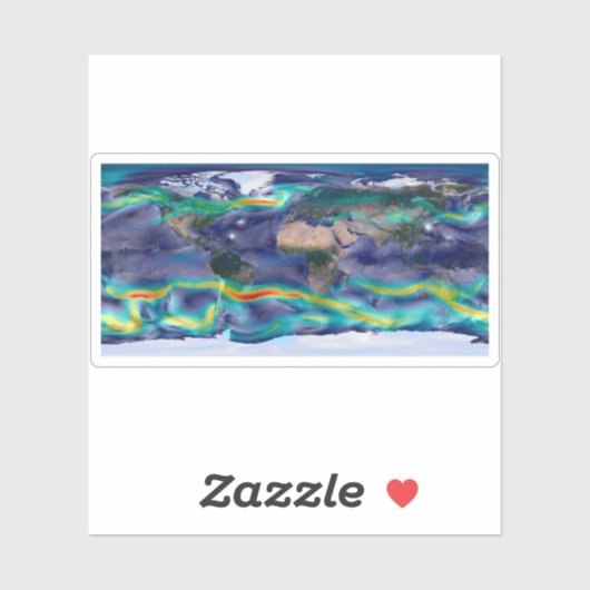 Visualisierung der globalen Winde. Aufkleber (Blatt)