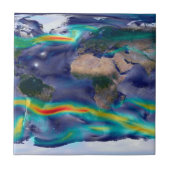 Visualisierung der globalen Winde. Fliese (Vorderseite)
