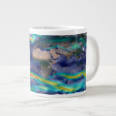 Visualisierung der globalen Winde. Jumbo-Tasse (Vorderseite Rechts)