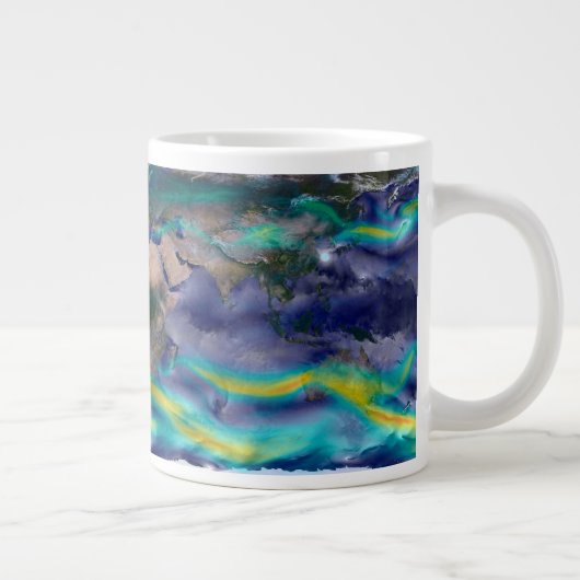 Visualisierung der globalen Winde. Jumbo-Tasse (Rechts)