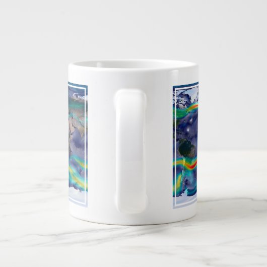 Visualisierung der globalen Winde. Jumbo-Tasse (Rückseite)